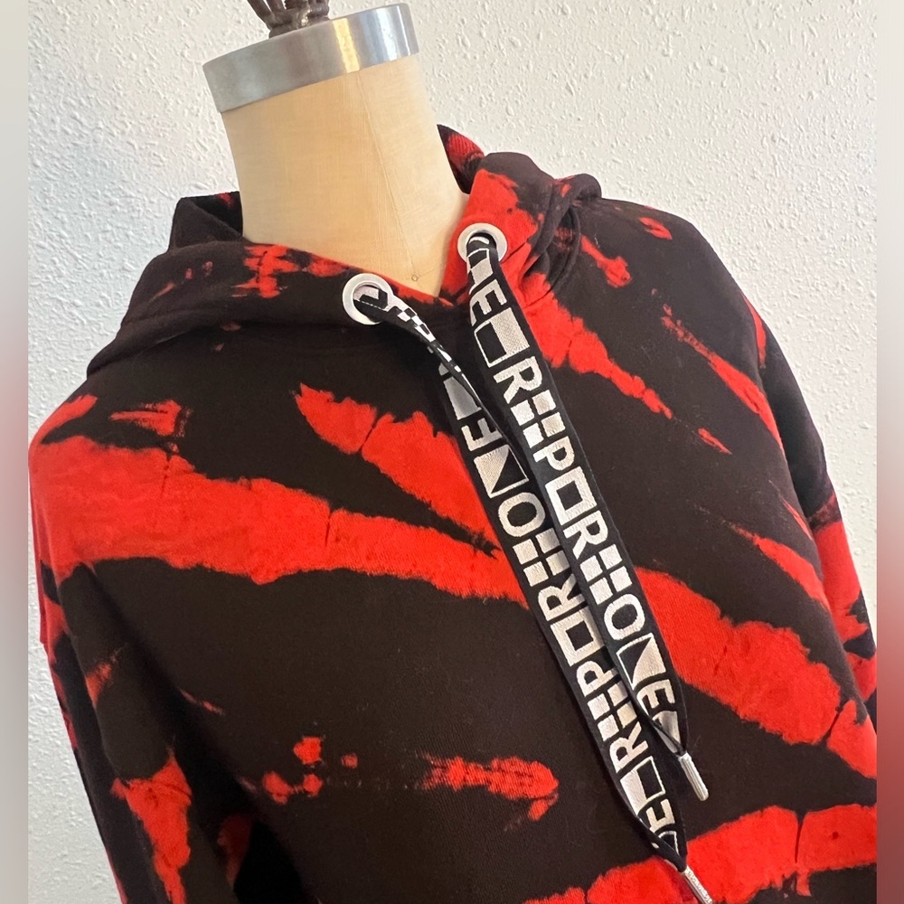 Proenza Schouler White Label Red/Black Tie Dye Pullover